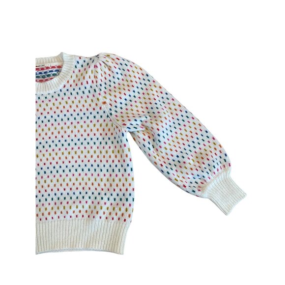 Marine Layer Rainbow Puff Sleeve Crewneck Sweater Large MSRP$178 - Picture 17 of 17